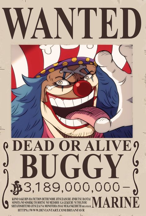 Baggy Le Clown, Wanted One Piece, Buggy One Piece, One Piece Gear 5, Edward Newgate, One Piece Bounties, Zoro Roronoa, Big Mom, Wanted Poster