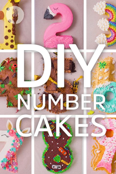 Diy Number Cake, Diy Birthday Number, Number 4 Cake, Number 3 Cakes, Number One Cake, Number 1 Cake, Foodies Of Sa, Number Birthday Cakes, 5th Birthday Cake