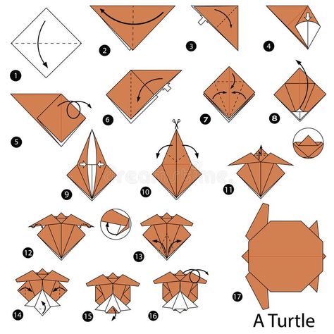 Origami Tortoise, Easy Origami Animals, Origami Easy Step By Step, Origami Turtle, Origami Step By Step, Creative Origami, Cute Origami, Origami Patterns, Instruções Origami