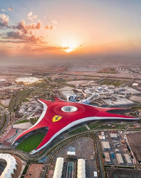 Ferrari World Abu Dhabi, Abu Dhabi Travel, الإمارات العربية المتحدة, Ferrari World, Dubai City, Dubai Travel, Sunset Views, Arab Emirates, United Arab Emirates