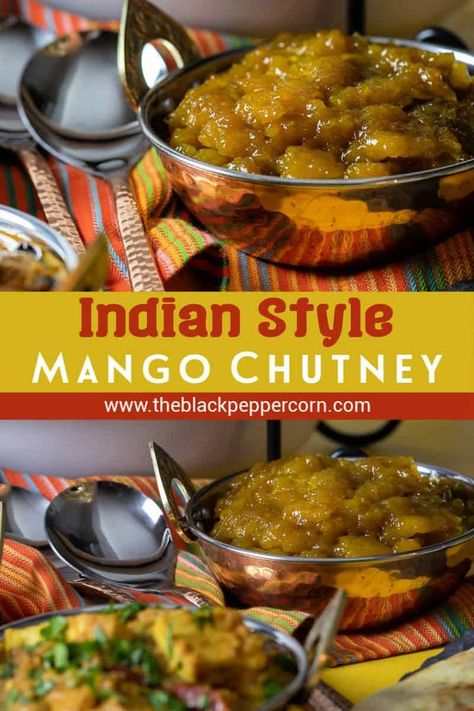 Indian Mango Chutney Recipe, Mango Chutney Recipe, Savory Salads, Mango Chutney, Curry Spices, Chutney Recipe, Vegan Sauces, Mango Recipes, Chutney Recipes