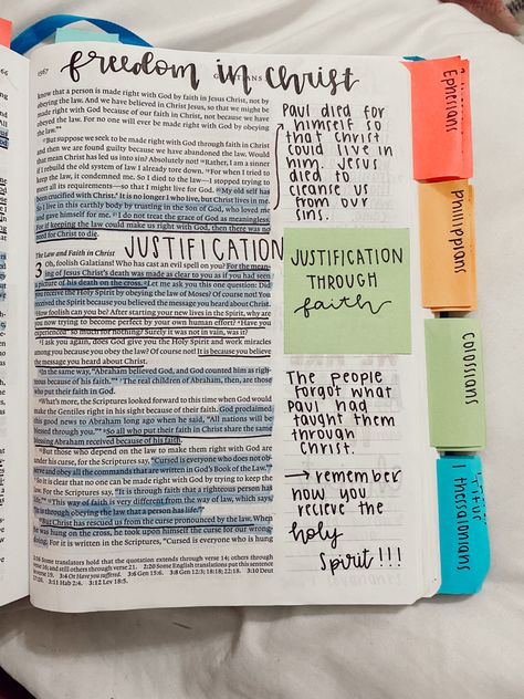 Galatians Bible Journaling, Bible Annotations, Book Of Galatians, Bible Journal Notebooks, Bible Journaling Supplies, Verse Mapping, Bible Journaling Ideas Drawings, Bible Journal Notes, Bible Doodling