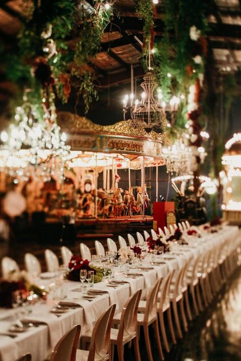 Epic Sydney wedding at Fairground Follies - photography by Lara Hotz Fairground Wedding, Antique Carousel, Carnival Wedding, Epic Wedding, Kat Graham, Warehouse Wedding, Fun Fair, Restaurant Wedding, Sydney Wedding