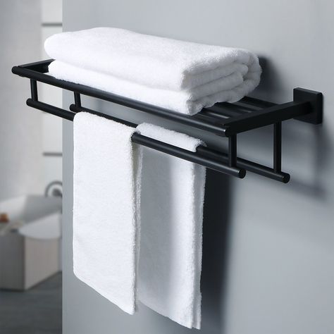 Bars Design, Diy Bathroom Storage Ideas, Mounted Towel Rack, Suite Master, Wall Mounted Towel Rack, Diy Bathroom Storage, Towel Shelf, Turkish Tiles, Stainless Steel Wall