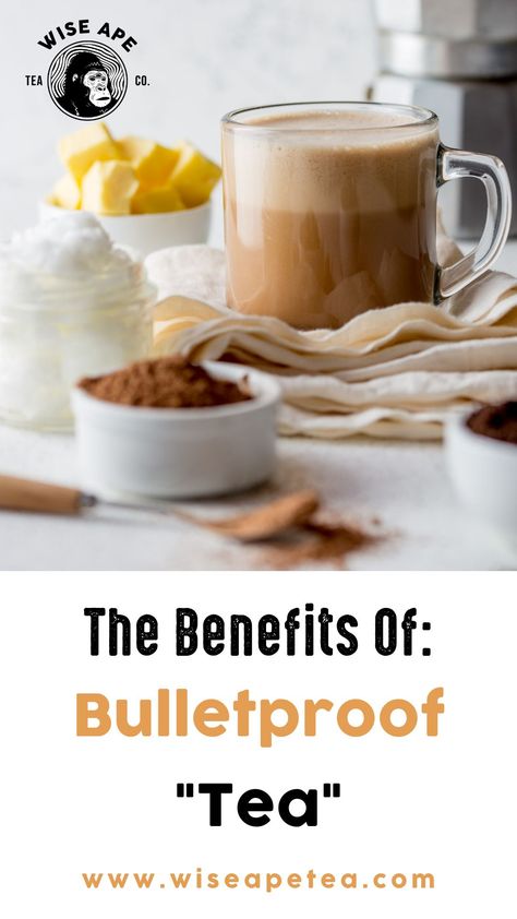 While traditionally made with coffee, the bulletproof formula works just as well with some teas! With our Wise Ape teas, we like to call this Silverback style tea. Click through to get the recipe and the lean about the many benefits of swapping coffee for tea when bulletproof. Bulletproof Coffee Benefits, Bulletproof Coffee Recipe, Nutrition Articles, Healthy Coffee, Bulletproof Coffee, Grass Fed Butter, Natural Health Tips, Mct Oil, Healthy Fruits