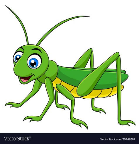 Grasshopper Cartoon, Grasshopper Drawing, Grasshopper Pictures, Jungle Theme Cakes, Life Cycles Activities, Food Cartoon, 2d Character, Jungle Theme, Cartoon Images