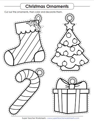 Christmas Decorations For Kindergarten, Christmas Ornaments Templates Printable, Free Christmas Crafts For Kids, Elf On The Shelf Craft Ideas, Christmas Crafts For Kindergarten, Christmas Kindergarten Crafts, Christmas Patterns Free Printable, Squirrel Scouts, Easy Christmas Ornaments For Kids