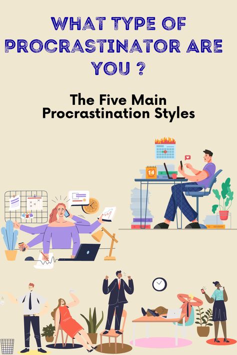 Knowing your type may be the first step towards overcoming procrastination. I will walk you through the 5 categories of procrastination and provide you with some advice and suggestions about the appropriate remedy for each one. If you wish to find out more, Click on the link. #procrastination #procrastinationtypes #behavior Procrastination Help, Procrastination Motivation, Procrastination Quotes, Overcoming Procrastination, Inspirational Quotes Background, How To Stop Procrastinating, Cognitive Behavioral Therapy, Time Management Tips, Behavioral Therapy