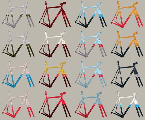 Paint Options — Speedvagen Croquis, Cycle Painting, Bicycle Paint Job, Bike Artwork, Paint Bike, Bicycle Diy, Classic Road Bike, Biking Diy, Build A Bike