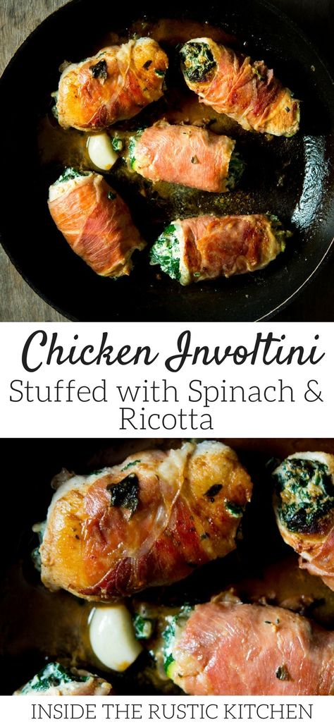 Chicken Involtini, Prosciutto Chicken, Traditional Italian Recipes, Spinach And Ricotta, Italian Dinner Recipes, Traditional Italian Dishes, Italian Recipes Traditional, Simple Chicken, Italian Dinner