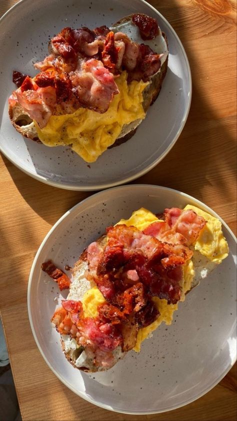 Eggs Bacon Toast, Nigerian Stew, Bacon Toast, Homecooked Meals, Healthy Food Dishes, Healthy Lifestyle Food, Healthy Food Motivation, Good Eat, Think Food