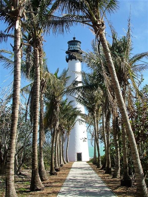 Cape Florida Lighthouse, Key Biscayne, Florida. Cape Florida Lighthouse, Key West Florida Vacation, Key Biscayne Florida, Florida Lighthouses, Florida Photography, Key Biscayne, Beautiful Lighthouse, Visit Florida, Key West Florida