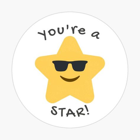 An encouraging sticker that’s perfect for students of all ages that are going back to school. Grab one today to gift to a student you know to show them how awesome you think they are. #Star #Cool #Student #School You Are A Star, Kid Sayings, You Tried Star, English Stickers, Stickers For Students, Star Student, Star Of The Week, Stickers Business, Funny Logo