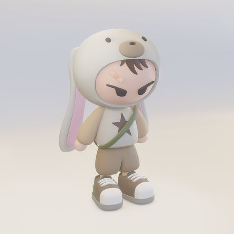 Kawaii Blender 3d, Blender Cute 3d, 3d Modeling Aesthetic, Cute Blender 3d, 3d Chara Design, Blender Character Design, Cute 3d Art, Blender 3d Inspiration, Cute Blender