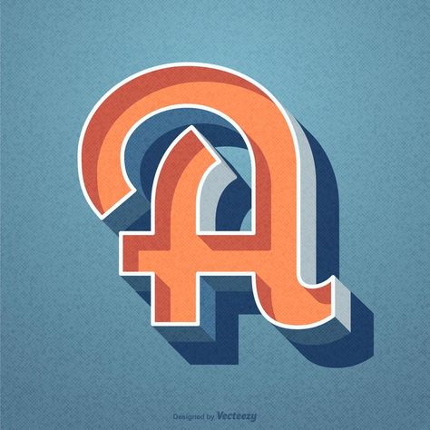 A Illustration Letter, 3d Letters Design, Letter A Typography, 3d Lettering, Letter A Design, A Lettering, A Typography, Letter Illustration, A To Z Letter Design 3d