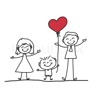 Hand Drawing Cartoon, Couples Doodles, Stick Family, Family Clipart, Stick Figure Drawing, Mother Art, Family Drawing, Drawing Cartoon Characters, Family Cartoon