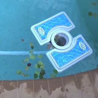 Skim-A-Round | The Floating Pool Skimmer  The Ultimate Pool Skimmer Pool Skimmer Diy, Floating Pool Skimmer, Portable Pools, Diy Grill, Pool Stuff, Pool Hacks, Pool Skimmer, Real Video, Water Surface