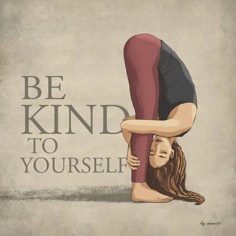 Yoga Tips 🧘‍♀️🧘‍♂️ Yoga Fun on Instagram: “Be kind to yourself ⠀⠀⠀⠀⠀⠀⠀⠀⠀ Thanks for sharing @mmost_yoga_illustration” Yoga Cartoon Illustration, Yoga Drawing Illustrations, Yoga Illustration Art, Yoga Illustrations, Yogi Quotes, Yoga Words, Yoga Cartoon, Yoga Inspiration Photos, Faith Sayings