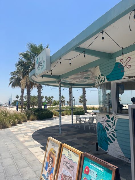 Beach Cafe Exterior, Beach Shopping Aesthetic, Summer Cafe Aesthetic, Beach Coffee Shop Aesthetic, Beach Shop Aesthetic, Beach Cafe Design, Corey Matthews, Beach Cafe Aesthetic, Coastal Coffee Shop