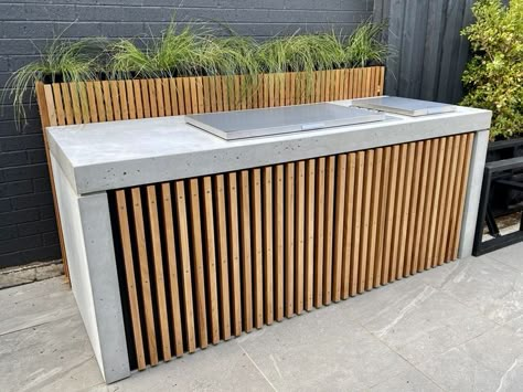 Concrete outdoor kitchen