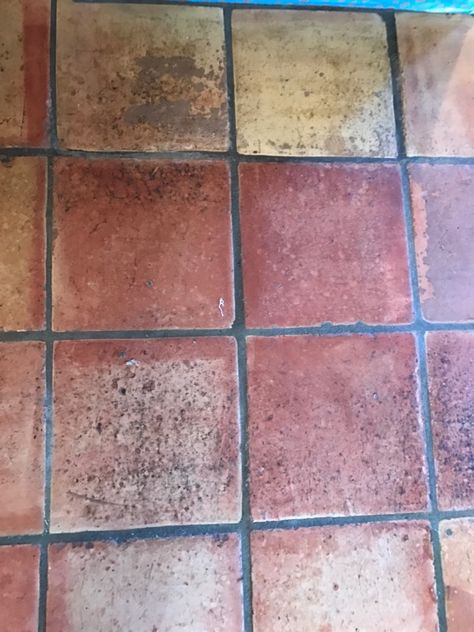 Decorating With Saltillo Tile Floors, How To Clean Saltillo Tile Floors, Terra Cotta Floors Color Schemes, Saltio Tile Floors Spanish Style, Saltillo Tile Kitchen Color Schemes, Stained Saltillo Tile Floor, Saltillo Tile Living Room, Saltillo Tile Patio, Terracotta Bathroom Floor