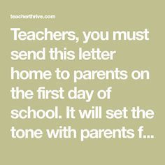 First Day Of School Activities, 4th Grade Classroom, 3rd Grade Classroom, Letter To Parents, Middle School Classroom, Teaching Middle School, Beginning Of The School Year, Teacher Organization, 1st Day Of School