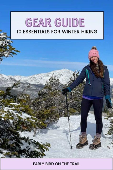 Embrace Winter Adventures! Gear up with confidence for your snowy escapades with my Winter Hiking Gear Guide. From insulated layers to microspikes, this blog post has curated the top 10 must-have items to make your winter hiking experience a safe and enjoyable one. Don't let the cold weather deter you from exploring the beauty of nature during the winter months. Click the link to discover the gear that will elevate your winter hiking journey to new heights! Nature, Women’s Winter Hiking Outfit, Winter Hiking Layers, Hiking Snow Outfit, Winter Hike Outfit Cold Weather, Hiking In Cold Weather Outfit, Snow Hiking Outfit Women, Winter Hiking Essentials, Trekking Outfit Women Mountain Winter