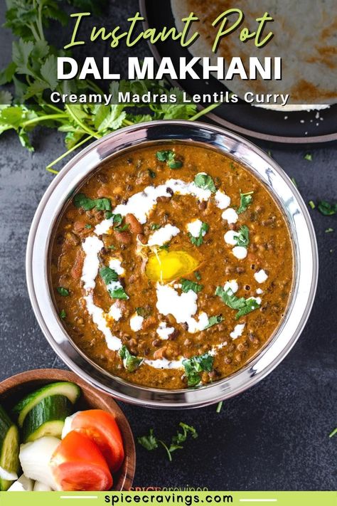 Dal Makhani is a creamy and rich red bean lentil curry with aromatics and toasted Indian spices ready in under one hour in the Instant Pot. #dalmakhani #instantpotrecipes Dal Makhani Recipe Instant Pot, Instant Pot Dal Recipes, Indian Lentil Recipes Instant Pot, Indian Instant Pot Recipes, Instant Pot Indian Recipes, Indian Beans, Lentils Instant Pot, Dal Makhani Recipe, Cravings Recipes