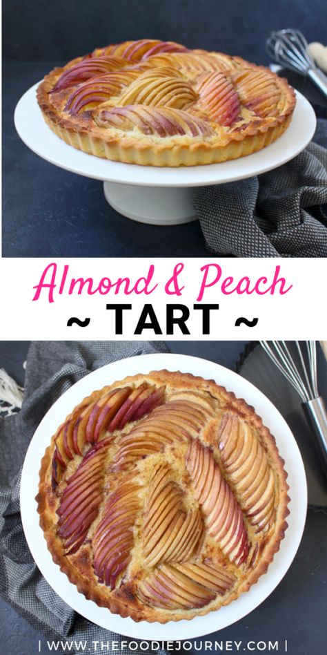 Peach Tart Recipes, Barbecue Desserts, Light Summer Desserts, Easy Tart Recipes, White Peaches, French Tart, Almond Pastry, Peach Tart, Frangipane Tart