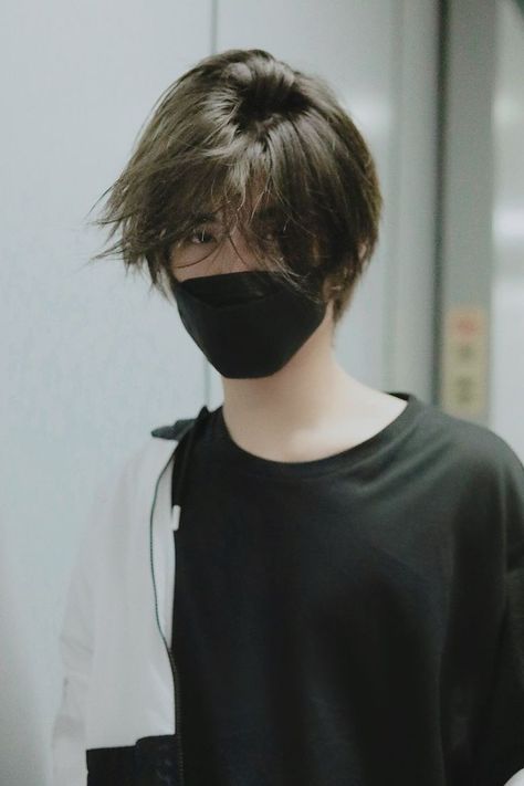 Korean Tomboy Haircut, Korean Tomboy, Tomboy Haircut, Wang Yi Bo, Face Mask, Mask, On Twitter, Twitter, Wall