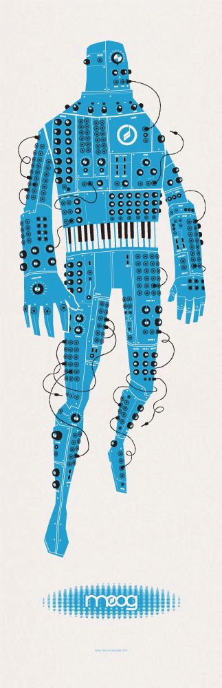 Moogfest 2011 on Behance Modular Synth, Retro Futuristic, Arte Popular, Retro Illustration, Comic Illustration, Music Print, Cartoon Illustration, Electronic Music, Art Show