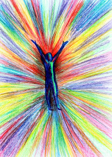 Paint And Pencil Art, Rainbow Colored Pencil Art, Art Ideas Colored Pencils, Abstract Art Colored Pencil, Trippy Pencil Drawings, Abstract Colored Pencil Art, Abstract Colored Pencil, Colored Pencil Doodles, Foil Crafts