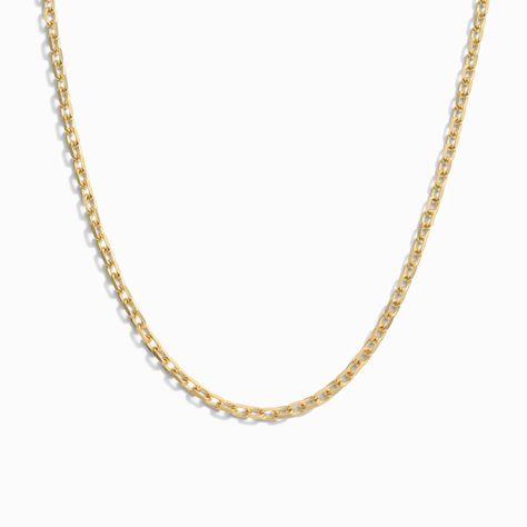 Awe Inspired Men's 14K Yellow Gold Vermeil / 18" 2.6mm French Cable Chain Best Gift Cards, Halo Necklace, Charm Necklace Silver, Gold Necklace Layered, A Necklace, Moon Necklace, Charm Earrings, Chains Jewelry, Cable Chain