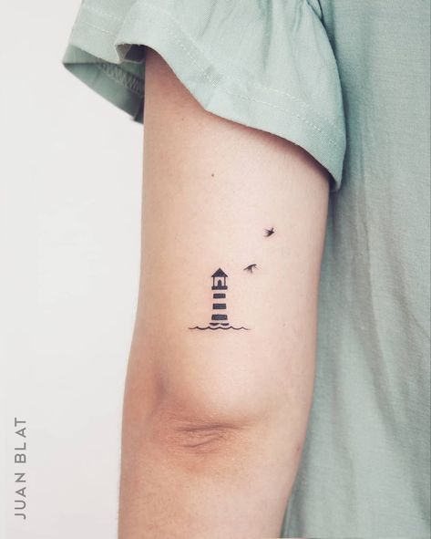 Lighthouse Tattoo Meaning, Adventure Tattoo, Tattoo Placements, Lighthouse Tattoo, Nautical Tattoo, Tattoos Geometric, Temp Tattoo, Family Tattoos, Little Tattoos