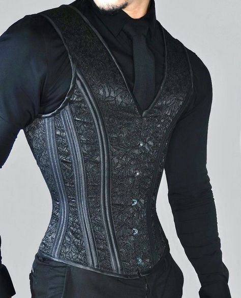 Mens Wedding Corset, Man Corset Aesthetic, Corsets On Men, Male Corset Fashion, Corset Men Outfit, Men With Corset, Corset Men Aesthetic, Guy In Corset, Male Corset Aesthetic