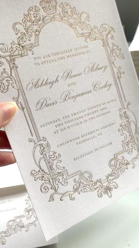 Antique Wedding Invitations, Fancy Wedding Invitations, Wedding Invatations, Invitation Card Ideas, Royal Wedding Invitation, Royal Invitation, Paper Wedding Invitations, Paper Video, Debut Ideas