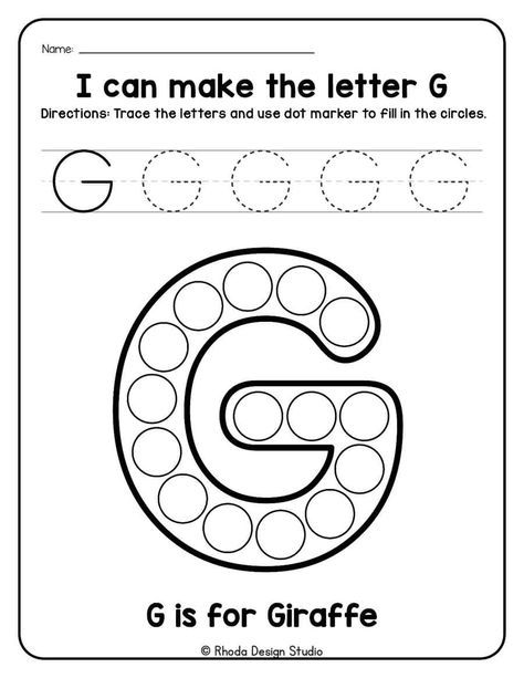 Letter G Coloring Pages Letter G Activities, Addition Flashcards, Letter Worksheets For Preschool, Dot Marker Activities, Classroom Charts, Positive Affirmations For Kids, Dot Worksheets, Preschool Coloring Pages, Do A Dot