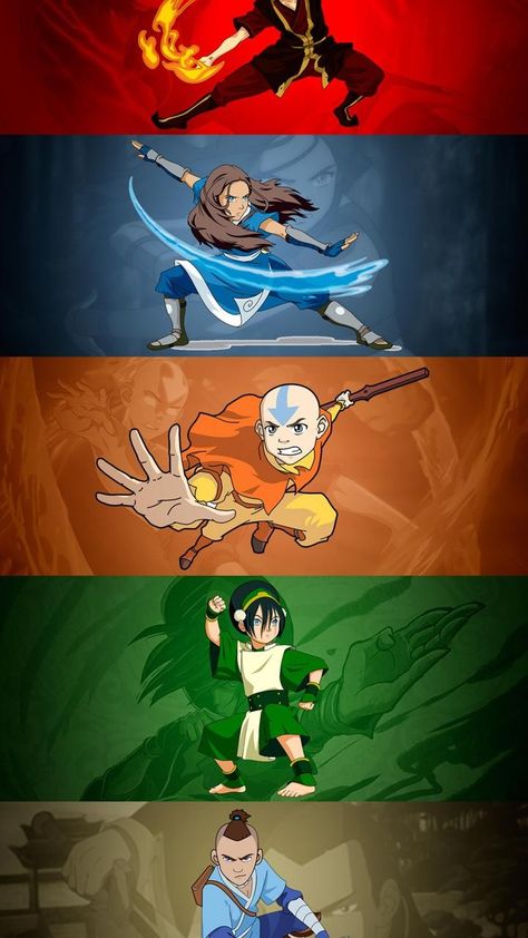 Avatar The Last Airbender Four Elements, Atla Drawings, Avatar Four Elements, Avatar The Last Airbender Elements, Avatar Painting, Avatar The Last Airbender Characters, Atla Wallpapers, Element Wallpaper, Avatar Elements