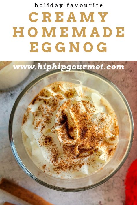 eggnog with whipped cream and cinnamon next to two cinnamon sticks Eggnog Recipe Homemade Easy, Diy Egg Nog Homemade Eggnog, Old Fashion Eggnog Recipe, How To Make Homemade Eggnog, Eggnog Smoothie Healthy, Spiced Eggnog Recipe, Best Eggnog Recipe Homemade, Homemade Eggnog Easy, Best Egg Nog Recipe Homemade