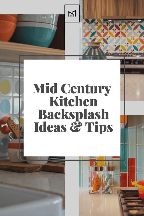 Inject your kitchen with a dose of nostalgia through Retro Revival splashback concepts. Opt for geometric tiles in bold, contrasting colors or stick with classic subway tiles laid in unexpected patterns. Incorporate materials like glass or polished metal to reflect light and add a modern twist to the mid-century aesthetic. Backsplash Kitchen Midcentury, Kitchen Backsplash Geometric, 60s Backsplash, 1960s Kitchen Backsplash, Mid Century Tiles Kitchen, Mid Century Kitchen Backsplash Tile, 1950s Backsplash, Mcm Backsplash Kitchen, 1950s Kitchen Backsplash