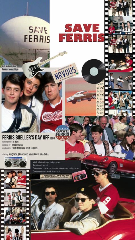 80s 90s Movies, 90s Series, Demon Wallpaper, Iconic 80s Movies, Ferris Bueller’s Day Off, John Hughes Movies, 80s Movie Posters, Save Ferris, Hammond Organ