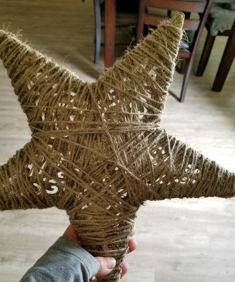 DIY Christmas Tree Topper Christmas Tree Topper Rustic, Rustic Tree Topper, Diy Tree Topper, Toppers Diy, Diy Christmas Lights, Diy Christmas Tree Topper, Tree Star, Christmas Topper, Christmas Tree Star