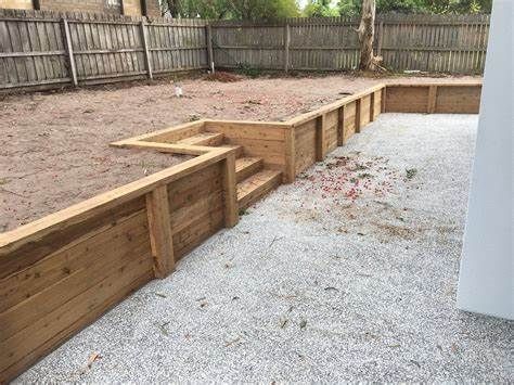 Wooden Retaining Wall, Sleeper Wall, Sleeper Retaining Wall, Retaining Wall Steps, Wood Retaining Wall, Diy Retaining Wall, Backyard Retaining Walls, Retaining Wall Design, Garden Retaining Wall