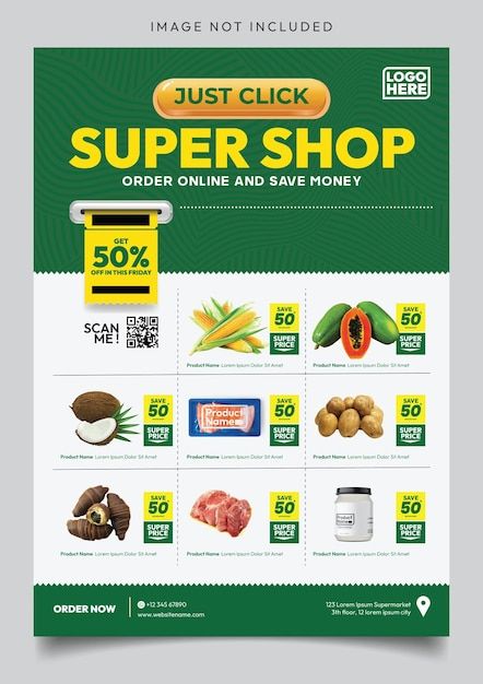 Grocery Signage, Supermarket Flyer, Grocery Store Flyers, Social Media Images Design, Banner Sample, Product Catalog Template, Grocery Ads, Store Flyers, Catalog Template