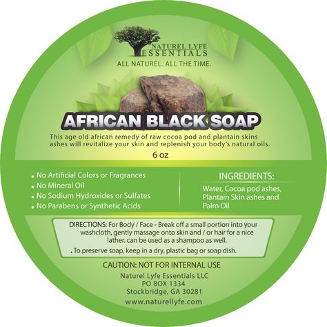 African Black Soap Label. I cant take credit for the design of this label, but it's so gorgeous and I love this customer so wanted to include Natural Lyfe in my board. Soap Labels Ideas, Labels Ideas, Fragrance Ingredients, Soap Labels, African Black Soap, Product Labels, Soap Shop, My Board, Black Soap