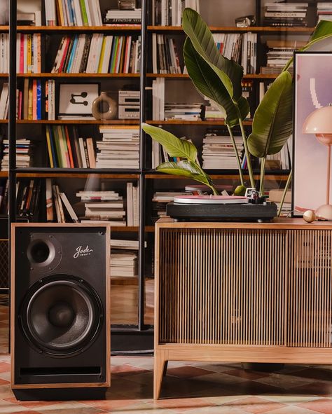 Acrylick® | Today’s featured room showcases the Jade Twenty Loudspeakers, an essential for any audiophile seeking high-quality sound. Love can be… | Instagram Vintage Record Player Stand, Turntable Furniture, Hifi Room, Record Player Cabinet, Living Room Vinyl, Nyc Rooms, Vinyl Room, Record Room, Record Player Stand