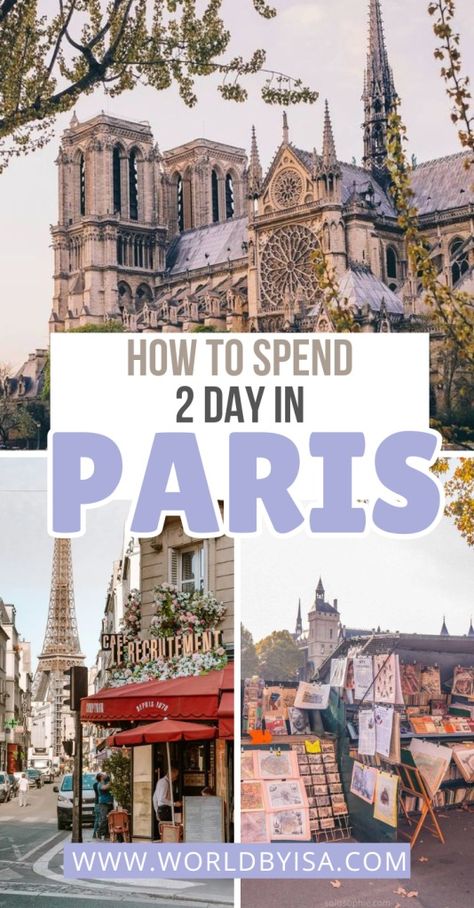 2 Days in Paris: How to spend a weekend in Paris – World by Isa 2 Days In Paris, 4 Days In Paris, One Day In Paris, Aubrey Hepburn, Paris Honeymoon, Europe Honeymoon, France Itinerary, Travel Paris, Things To Do In Paris