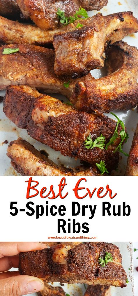 Spare Rib Rub Recipes, Asian Dry Rub For Chicken, Rib Rub Recipe Dry, Dry Ribs Recipe, Asian Dry Rub, Rib Dry Rub Recipe, Dry Rubs For Ribs, Porketta Seasoning, Dry Rub Ribs In Oven