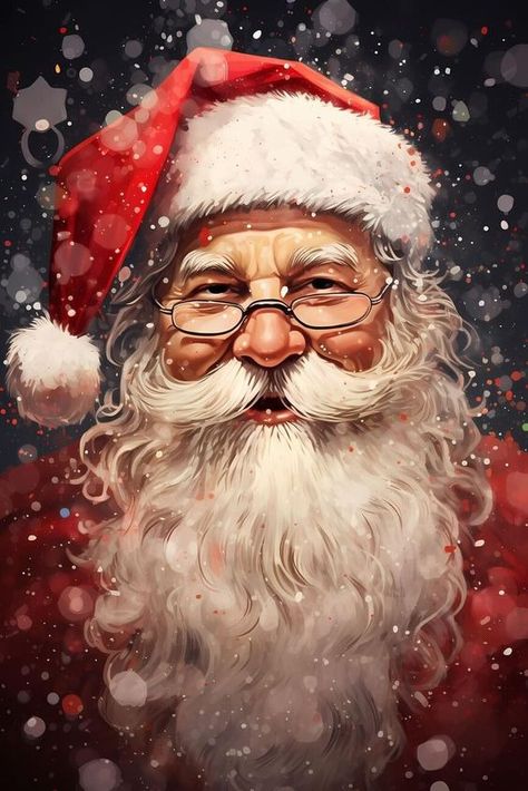 Santa Phone Wallpaper, Free Christmas Backgrounds, Santa Claus Pictures, Seafood Feast, Santa Paintings, Santa Claus Images, Christmas Background Images, Merry Christmas Gif, Santa Art