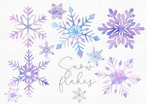 Watercolour Snowflakes, Felix Tattoo, Snowflake Tattoos, Snowflakes Drawing, Snowflake Clipart, Snow Flake Tattoo, Snowflakes Art, Highland Cow Art, 6th Form